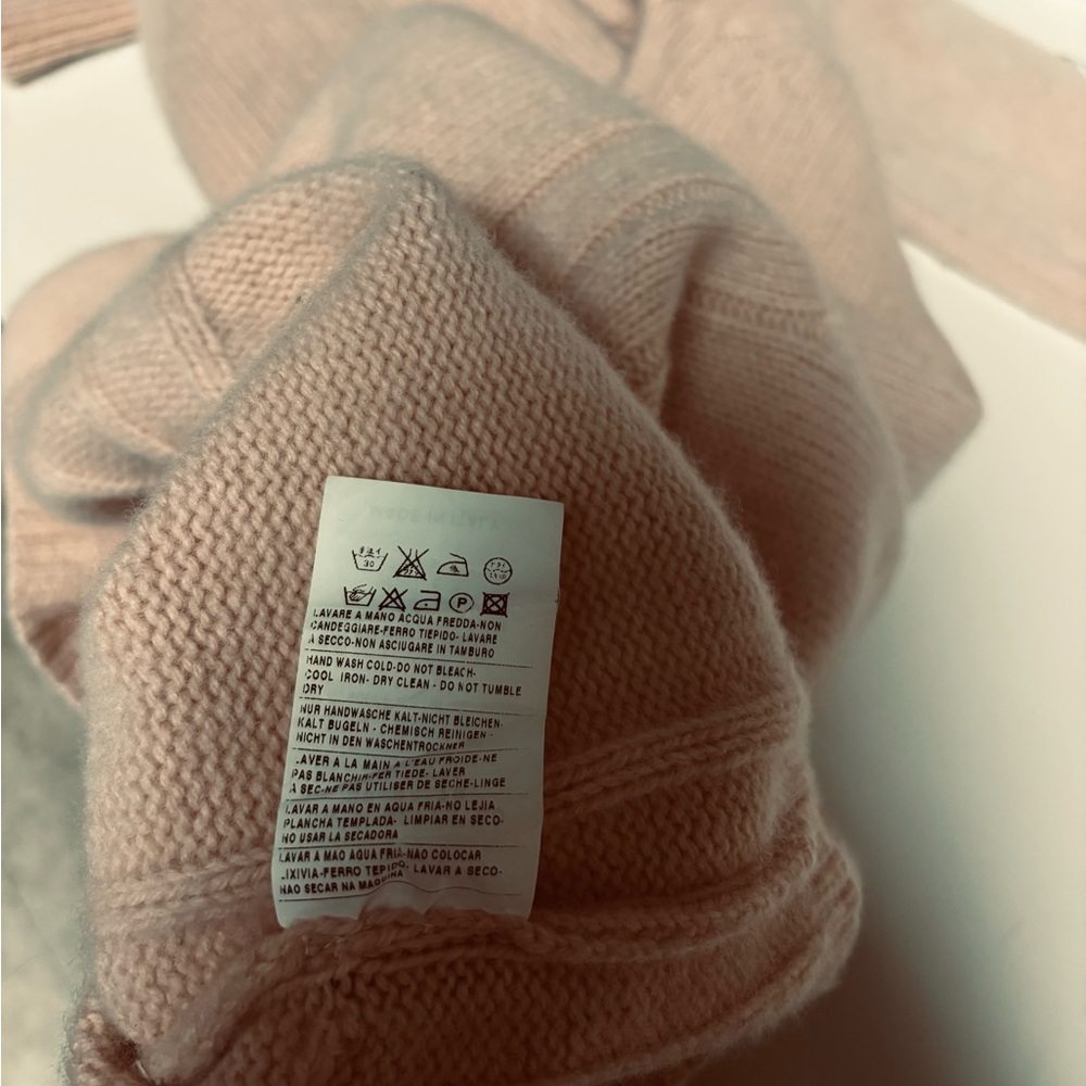 Moncler Sweater Turtleneck Peach Wool Cashmere Blend Medium Sample - Picture 11 of 13